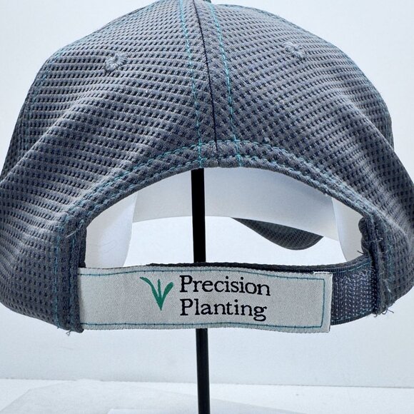 K-Products Precision Planting Gray Teal Cap Adjustable Hook and Loop Farm Hat - Picture 8 of 11